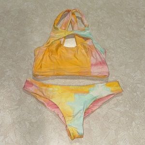 Boys + Arrows Tie Dye Rainbow Bikini Set Small